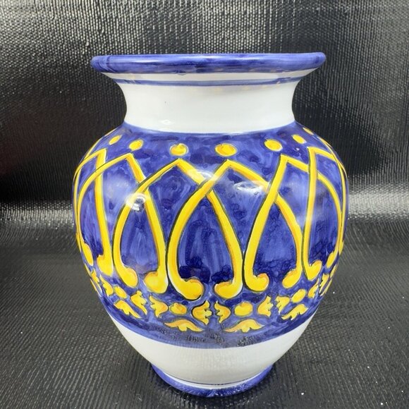 Vintage Hand Made Pottery Vase Vessel Artist Signed Sara Vietri Hand Glazed VTG - Picture 10 of 14